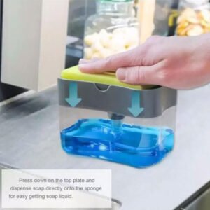 Soap Dispenser with Sponge Holder for Kitchen Sink